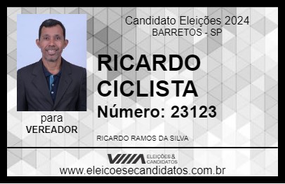 Candidato RICARDO CICLISTA 2024 - BARRETOS - Eleições