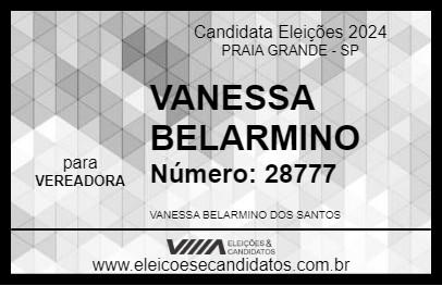 Candidato VANESSA BELARMINO 2024 - PRAIA GRANDE - Eleições