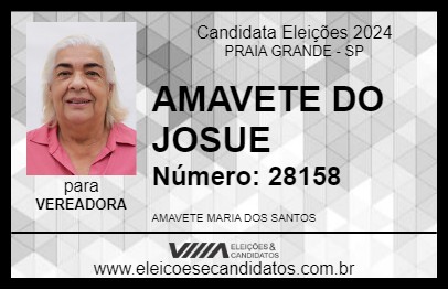 Candidato AMAVETE DO JOSUE 2024 - PRAIA GRANDE - Eleições