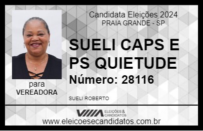 Candidato SUELI ROBERTO ENFERMAGEM 2024 - PRAIA GRANDE - Eleições