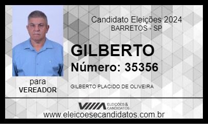 Candidato GILBERTO 2024 - BARRETOS - Eleições