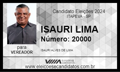 Candidato ISAURI LIMA 2024 - ITAPEVA - Eleições