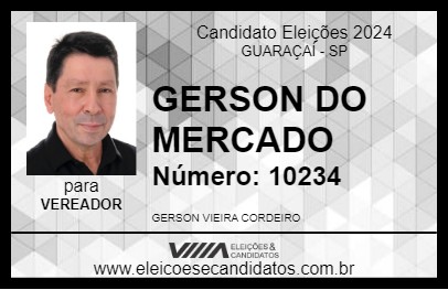 Candidato GERSON DO MERCADO 2024 - GUARAÇAÍ - Eleições