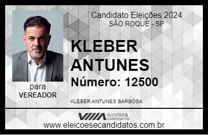 Candidato KLEBER ANTUNES 2024 - SÃO ROQUE - Eleições