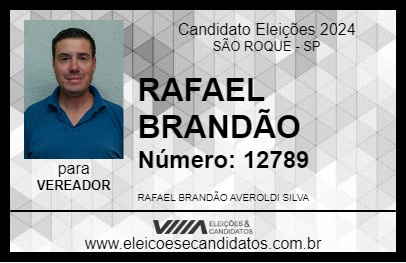 Candidato RAFAEL BRANDÃO 2024 - SÃO ROQUE - Eleições