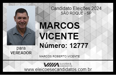 Candidato MARCOS VICENTE 2024 - SÃO ROQUE - Eleições