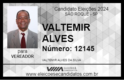 Candidato VALTEMIR ALVES 2024 - SÃO ROQUE - Eleições