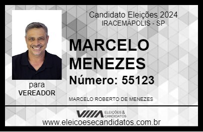 Candidato MARCELO MENEZES 2024 - IRACEMÁPOLIS - Eleições