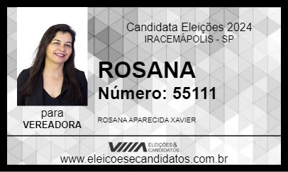 Candidato ROSANA 2024 - IRACEMÁPOLIS - Eleições