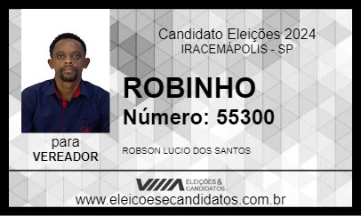 Candidato ROBINHO  2024 - IRACEMÁPOLIS - Eleições