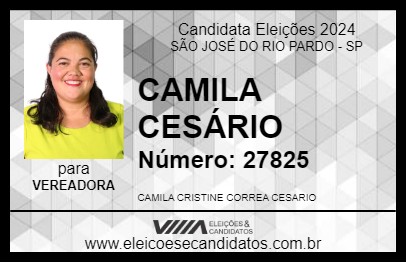 Candidato CAMILA CESÁRIO 2024 - SÃO JOSÉ DO RIO PARDO - Eleições