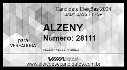 Candidato ALZENY 2024 - BADY BASSITT - Eleições