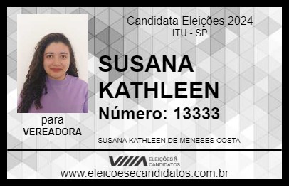 Candidato SUSANA KATHLEEN 2024 - ITU - Eleições