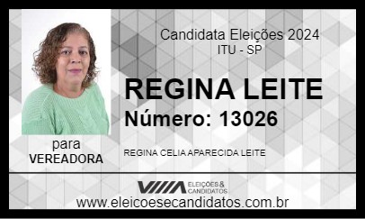 Candidato REGINA LEITE 2024 - ITU - Eleições