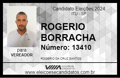 Candidato ROGERIO BORRACHA 2024 - ITU - Eleições