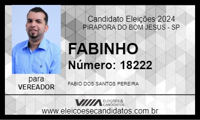 Candidato FABINHO 2024 - PIRAPORA DO BOM JESUS - Eleições