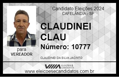 Candidato CLAUDINEI CLAU 2024 - CAFELÂNDIA - Eleições