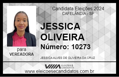 Candidato JESSICA OLIVEIRA 2024 - CAFELÂNDIA - Eleições