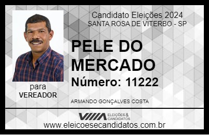 Candidato PELE DO MERCADO 2024 - SANTA ROSA DE VITERBO - Eleições