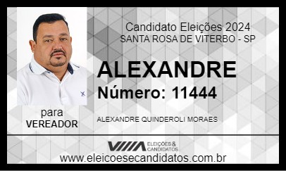 Candidato ALEXANDRE 2024 - SANTA ROSA DE VITERBO - Eleições