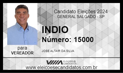 Candidato INDIO 2024 - GENERAL SALGADO - Eleições