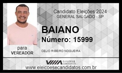 Candidato BAIANO 2024 - GENERAL SALGADO - Eleições