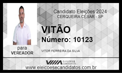 Candidato VITÃO 2024 - CERQUEIRA CÉSAR - Eleições