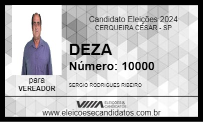 Candidato DEZA 2024 - CERQUEIRA CÉSAR - Eleições