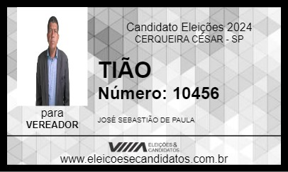 Candidato TIÃO 2024 - CERQUEIRA CÉSAR - Eleições