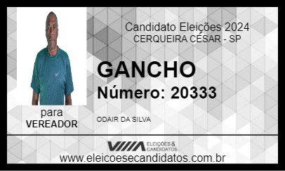 Candidato GANCHO 2024 - CERQUEIRA CÉSAR - Eleições