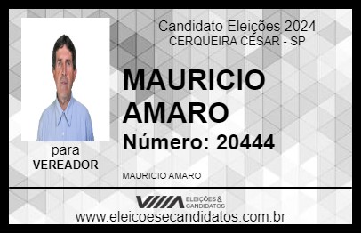 Candidato MAURICIO AMARO 2024 - CERQUEIRA CÉSAR - Eleições