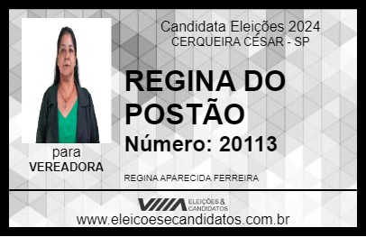 Candidato REGINA DA SAÚDE 2024 - CERQUEIRA CÉSAR - Eleições