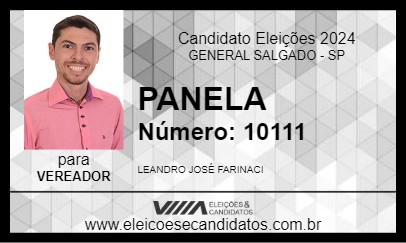 Candidato PANELA 2024 - GENERAL SALGADO - Eleições