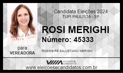 Candidato ROSI MERIGHI 2024 - TUPI PAULISTA - Eleições