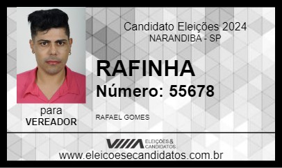 Candidato RAFINHA 2024 - NARANDIBA - Eleições