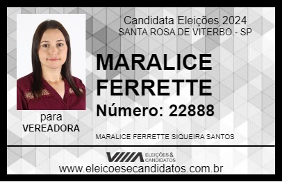 Candidato MARALICE FERRETTE 2024 - SANTA ROSA DE VITERBO - Eleições