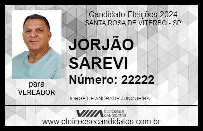 Candidato JORJÃO SAREVI 2024 - SANTA ROSA DE VITERBO - Eleições