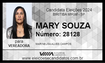 Candidato MARY SOUZA 2024 - BIRITIBA MIRIM - Eleições