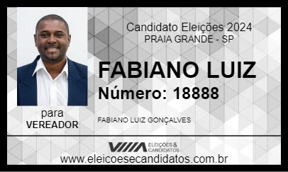 Candidato FABIANO LUIZ 2024 - PRAIA GRANDE - Eleições