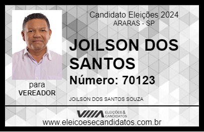 Candidato JOILSON DOS SANTOS 2024 - ARARAS - Eleições