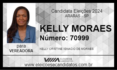 Candidato KELLY MORAES 2024 - ARARAS - Eleições