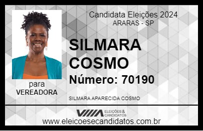 Candidato SILMARA COSMO 2024 - ARARAS - Eleições