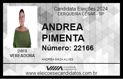 Candidato ANDREA PIMENTA 2024 - CERQUEIRA CÉSAR - Eleições