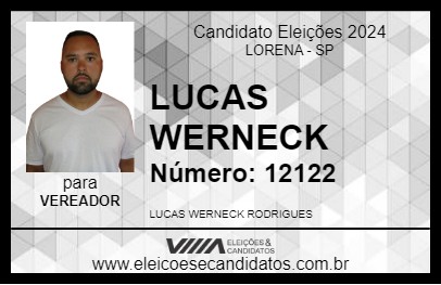 Candidato LUCAS WERNECK 2024 - LORENA - Eleições