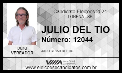 Candidato JULIO DEL TIO 2024 - LORENA - Eleições