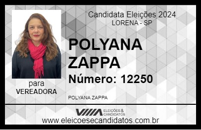 Candidato POLYANA ZAPPA 2024 - LORENA - Eleições