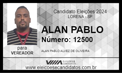 Candidato ALAN PABLO 2024 - LORENA - Eleições