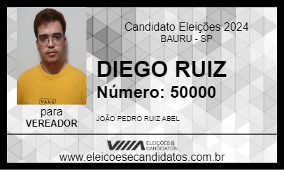 Candidato DIEGO RUIZ 2024 - BAURU - Eleições