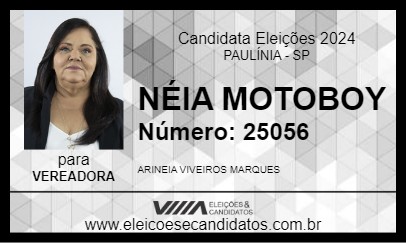 Candidato NÉIA MOTOBOY 2024 - PAULÍNIA - Eleições