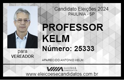 Candidato PROFESSOR KELM 2024 - PAULÍNIA - Eleições